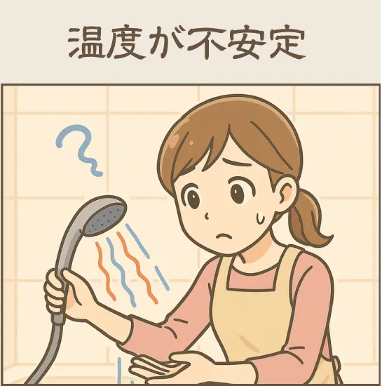 給湯の温度が不安定になった